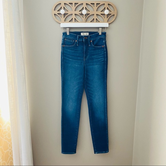 Madewell 10" High Rise Skinny Denim Jens Blue Sz 25 - Picture 5 of 16